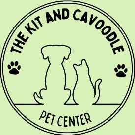 A logo with a dog and cat silhouettes  Description automatically generated